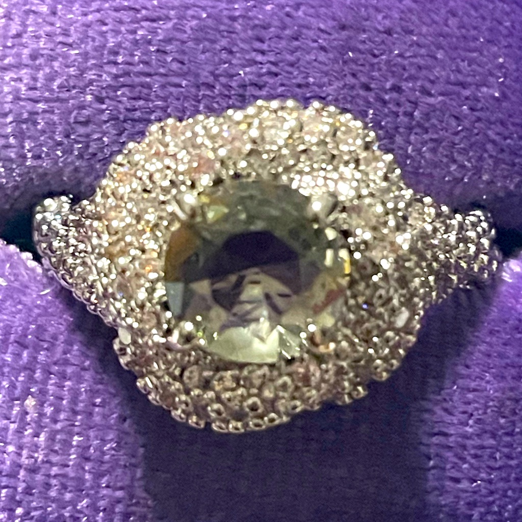 Ring Bomb Party Rbp Deep Grey Spinel Birdsnest Sz9 Nwt 25$